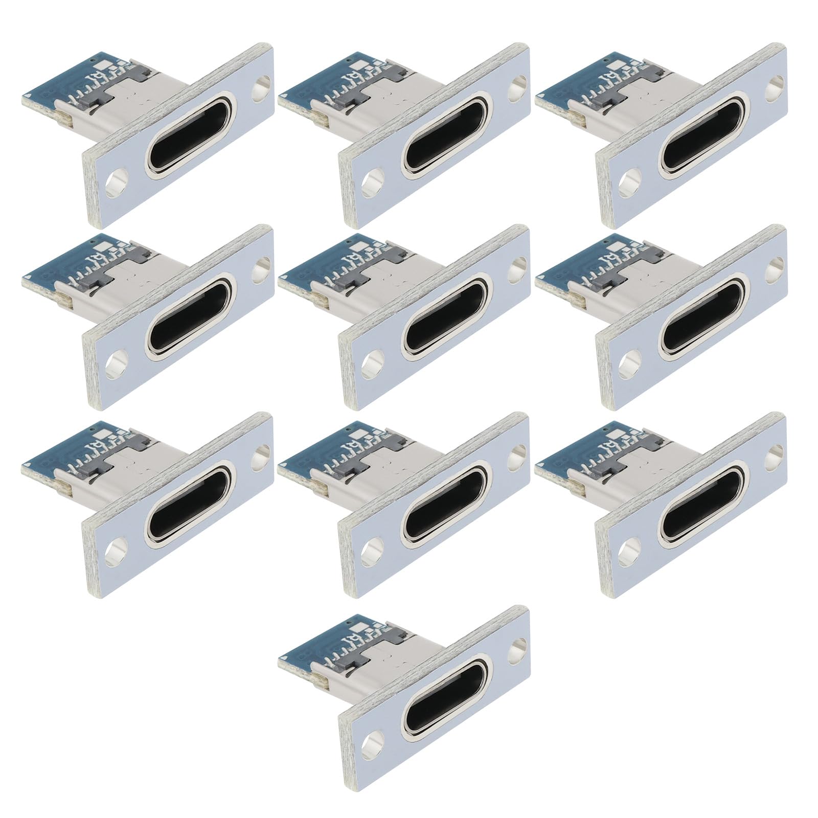 OTOTEC 10pcs 6-Pin 5A Type-C Panel Mount Break Out Boards USB-C Panel Adapter for Computer Cases Vehicle-Mounted Equipment Industrial Control Equipment