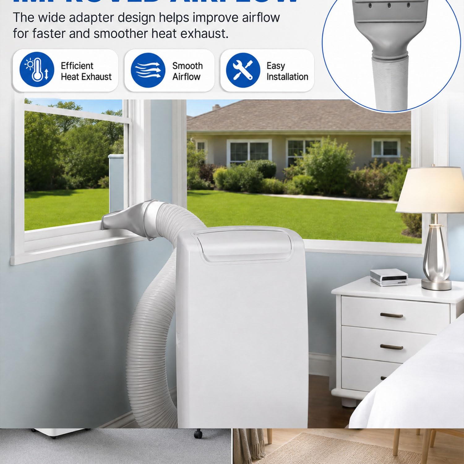 Klimaanlage Abluftschlauch Adapter,130mm innen/150mm Außen,Klimaanlagen Abluftschlauch Adapter,Klimaanlage Abgasschlauchanschluss,klimaanlagen-Schlauchkupplung