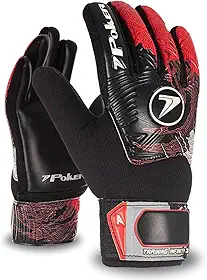 Luva de Goleiro Futebol Poker Training Infinity Adulto E Infantil Criança Junior Corte Negativo Latex Grip Campo Grama Natural e Sintética Gramado Futsal Unissex