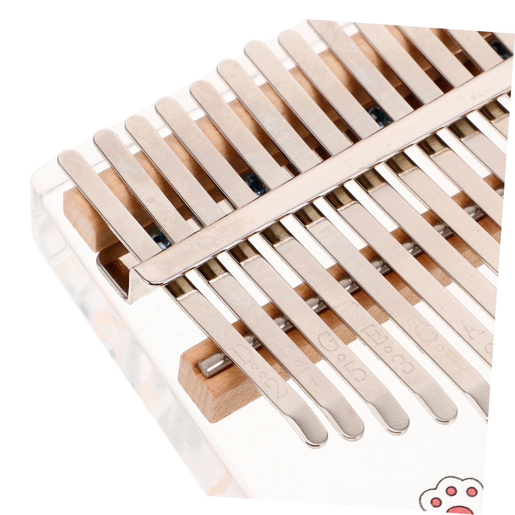 Kalimba 17 Touches en Acrylique, Piano à Pouces Cartonné | Finition Transparente Élégante, Format Portable, pour Musiciens et Débutants, Acier Inclus