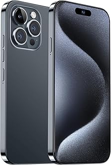 A15 Pro Max Unlocked Phone,8GB+512GB Ultra Memory Android Phone,6800 mAh Battey,6.82-inch HD Screen,Dual SIM, Dual Standby,108MP Camera Cell Phone, 5G Phone.(Black)