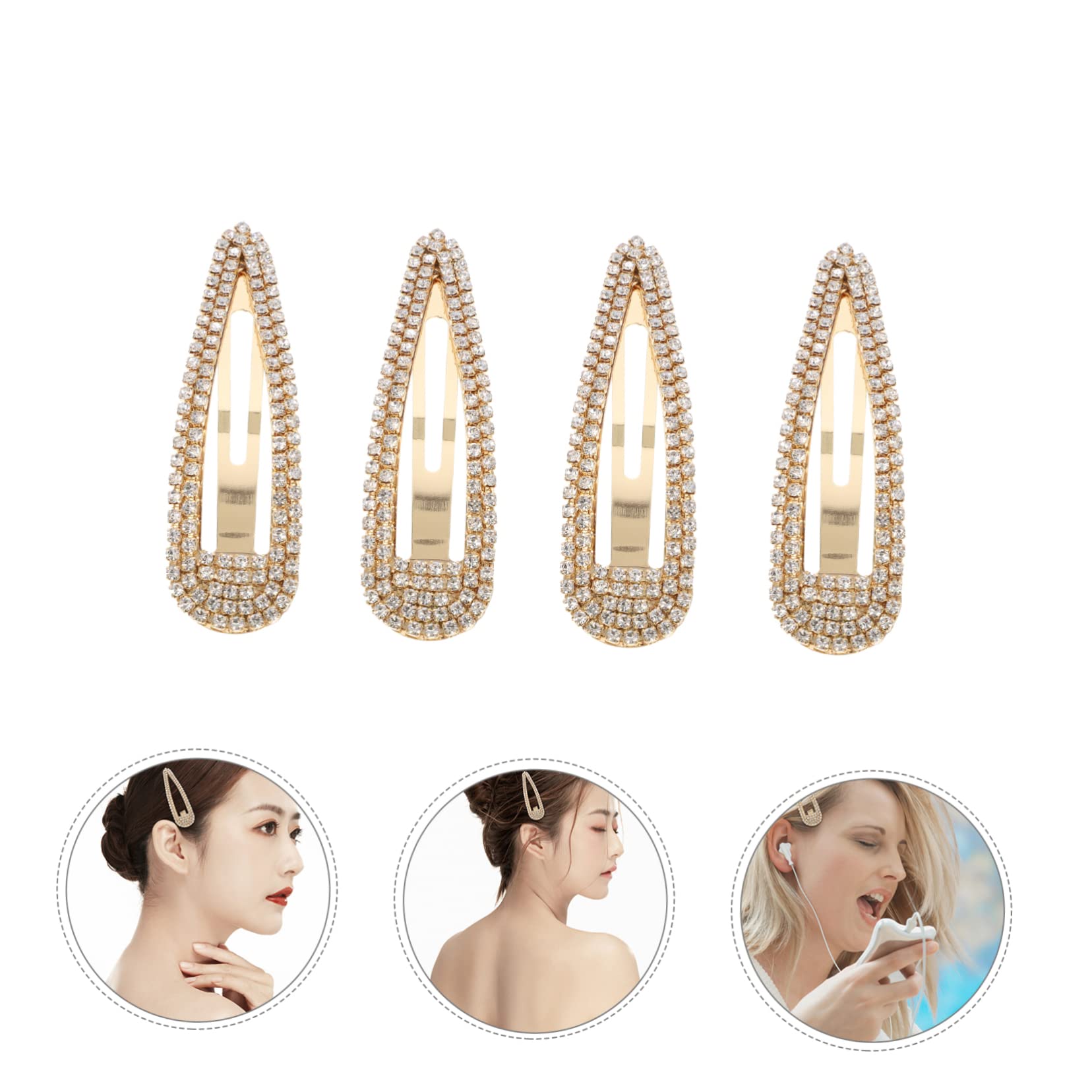 minkissy 50piezas Horquillas Rhinestone Para Mujer y Niñas Clips De Pelo Elegantes Para Bodas y Fiestas Accesorios De Moda Para Peinados Diarios y Especiales