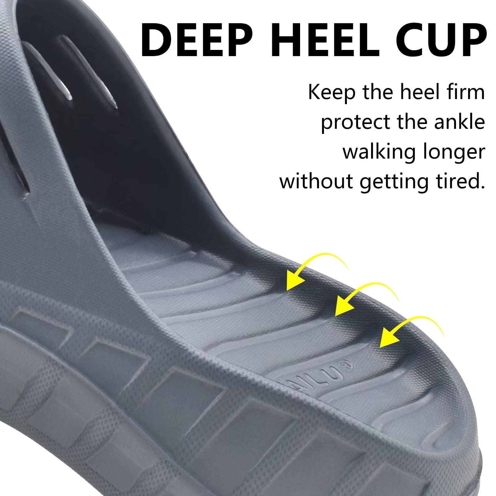 GPOS Sandalias deportivas de recuperación para hombre, fascitis plantar, gruesas, cómodas, ortopédicas