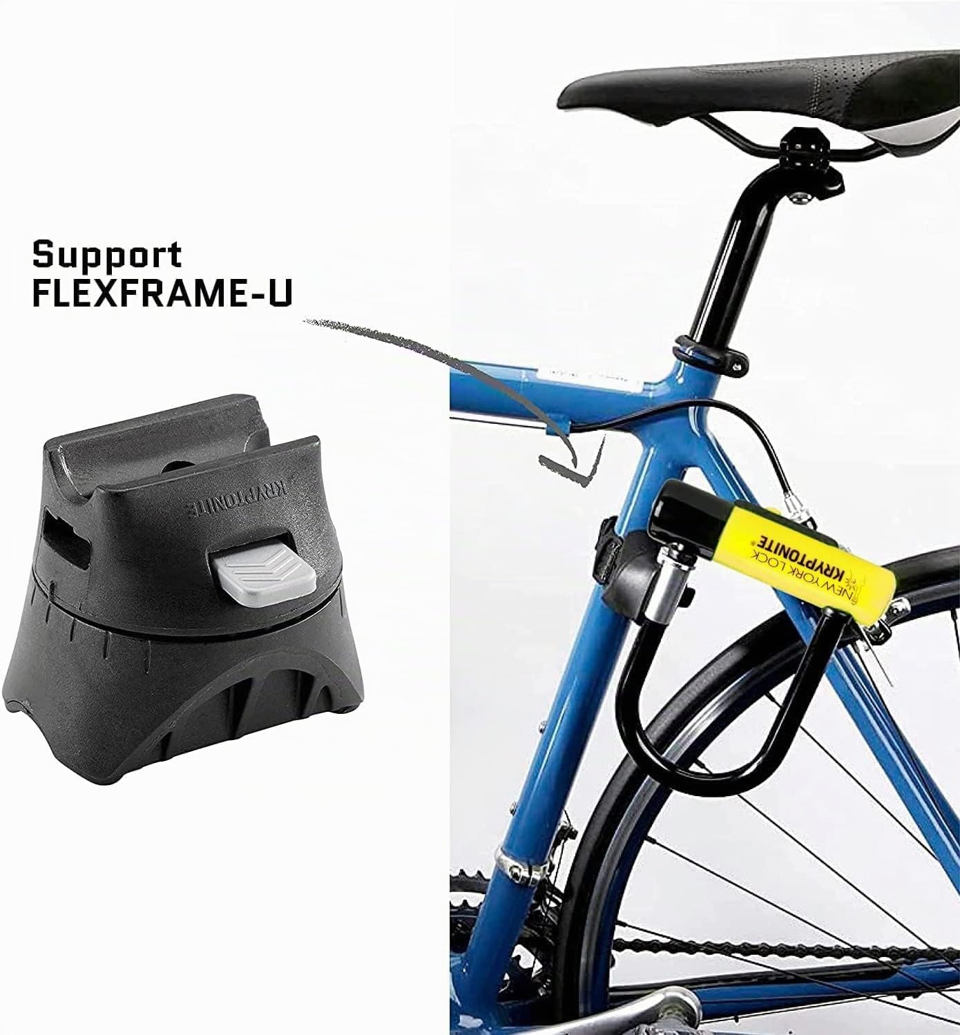 Kryptonite New York Diamond Standard antivol U, Anse en Acier Double Couche avec revêtement Diamant, Niveau de sécurité 10+/10, pour vélos, vélos électriques et Motos, 2,3 kg, 17,3 x 27,1 cm