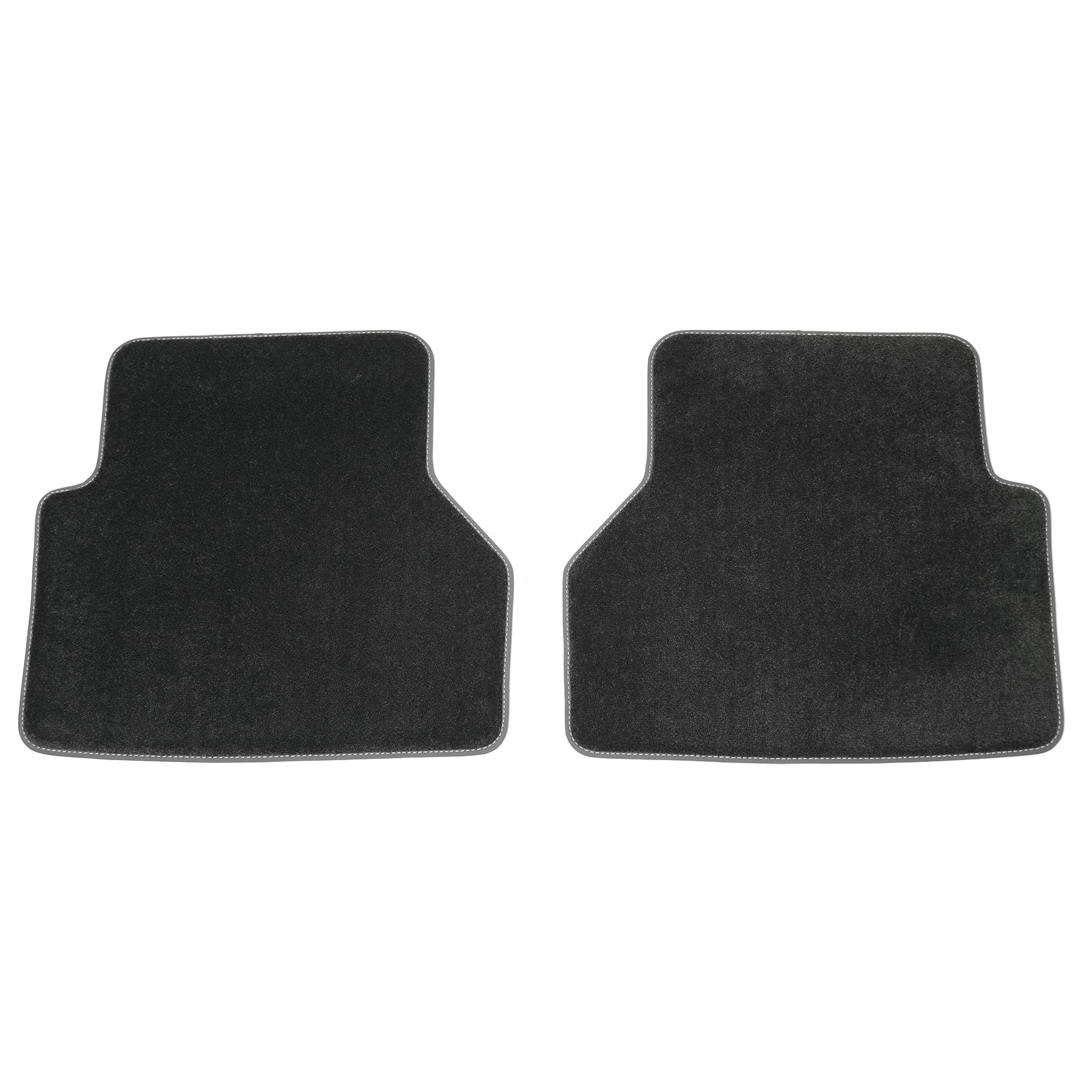 Audi Premium Car Mats, Velour, Rear, Black/Steel Grey, Compatible with A6 (Type C8 4A), A7 (Type C8 4K), Fit