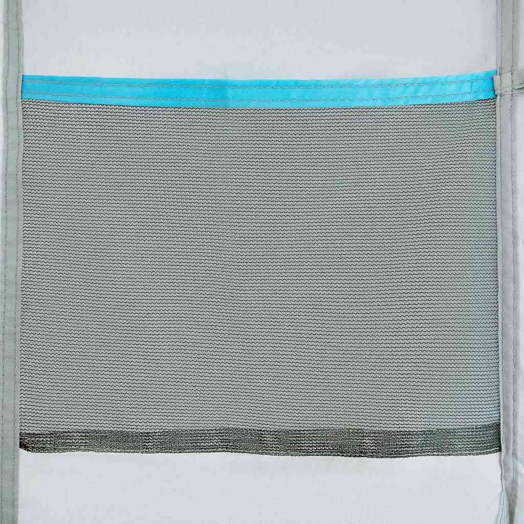 Organizer per tenda da appendere, grigio e blu, 320 x 182 cm, Oxford, accessorio per tenda leggero con scomparti e borsa per il trasporto, per campeggio, escursionismo, uso all'aperto e