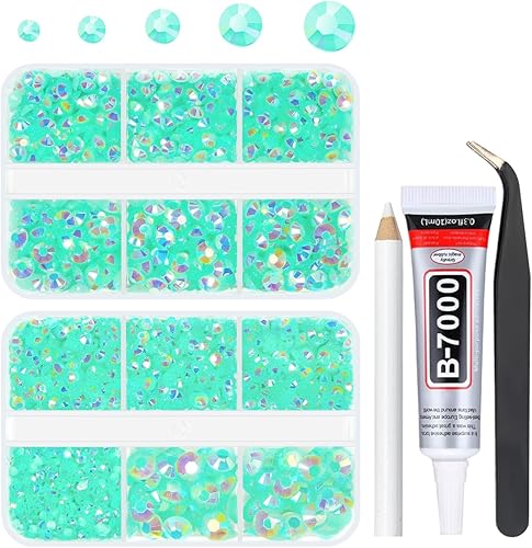 Vista 34 de Resina AB de limón amarillo para manualidades, diamantes de imitación de citrino con parte trasera plana, piedras de gel de 2mm, 3mm, 4mm, 5mm, 6mm