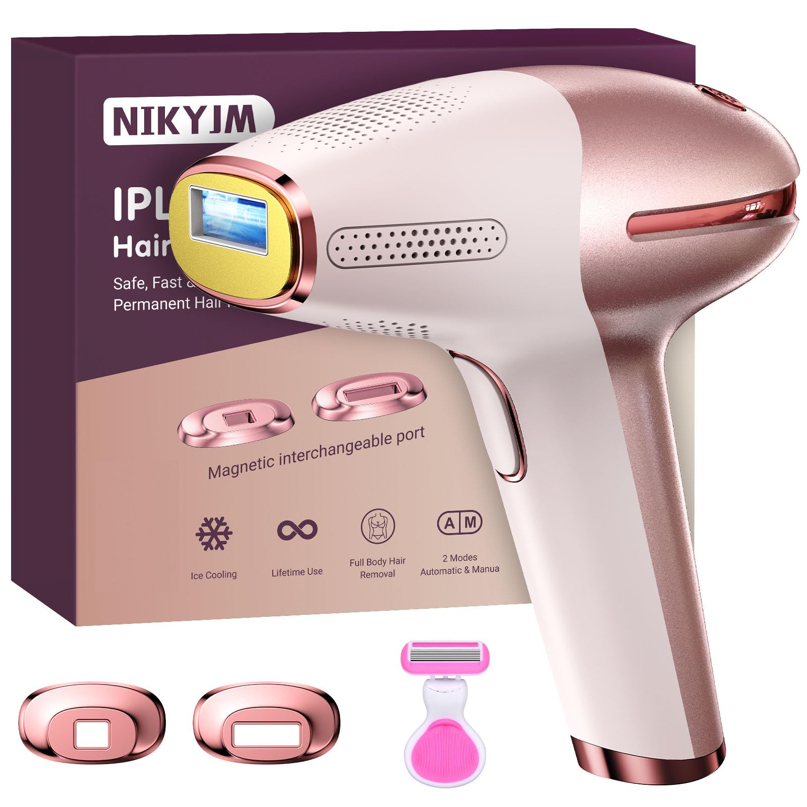 NIKYJM IPL Laser Hair Removal Device with Ice Cooling