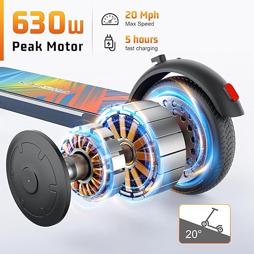 Miniatura 33 de Caroma Scooter eléctrico para adultos, potente motor de 350 W/500 W/750 W, velocidad máxima de 20/25 millas por hora y rango de 18/25/30 millas