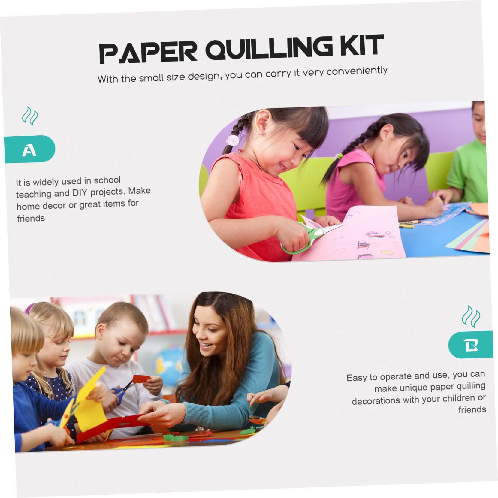 Tofficu Papierquilling Satz für Kinder und Anfänger, 1 Satz, Selbstgemacht