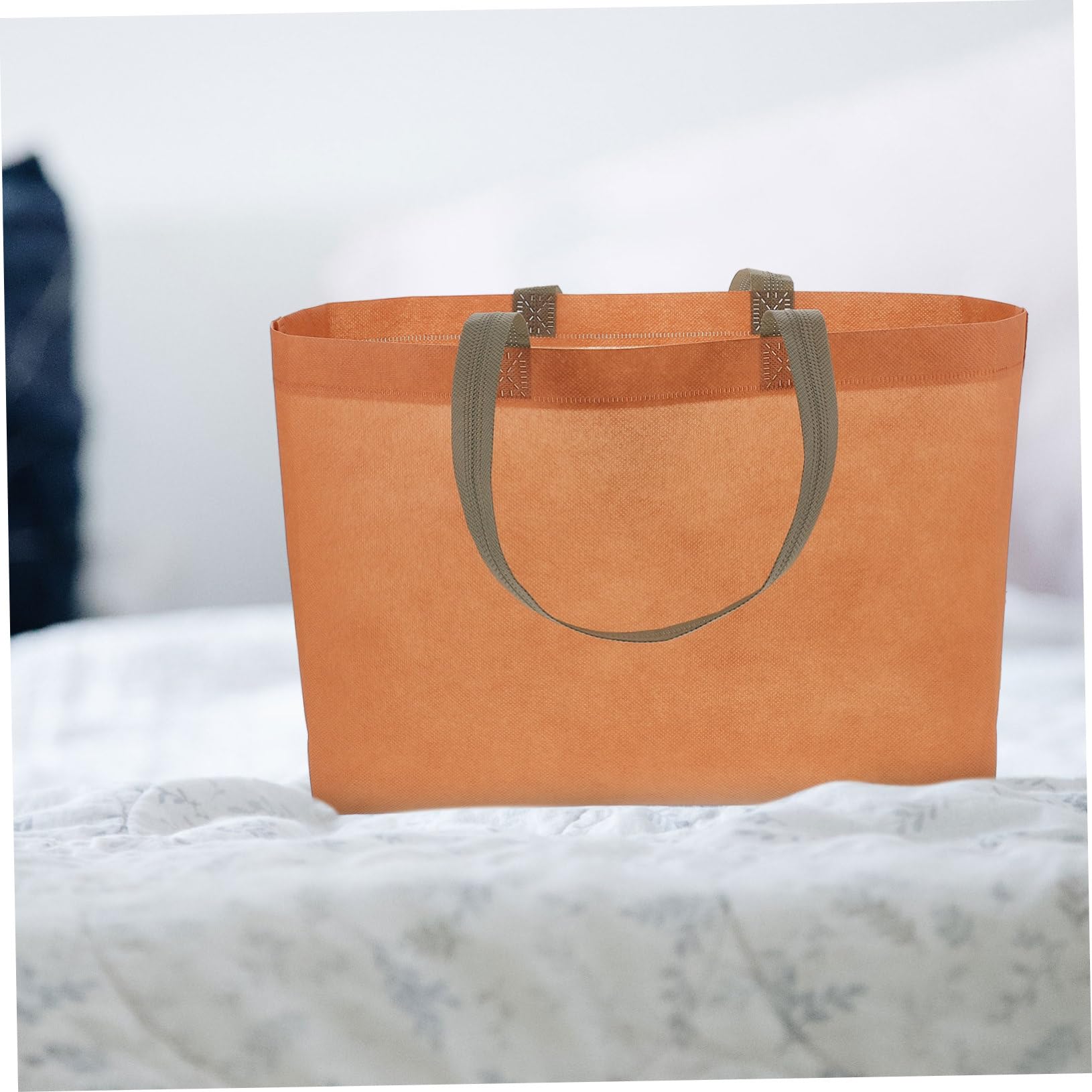Unomor Bulk Non-woven Tote Bags Reusable Shopping Bags 50pcs Blank Tote Fabric Non-woven Packing