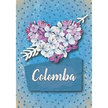 Colomba Cuaderno de notas A5 | Nombre personalizado Colomba | Regalo de cumpleanos para la esposa, mama, hermana, hija .. | Diseno Lilas corazon | ... formato A5 14.8 x 21 cm Spanish Edition