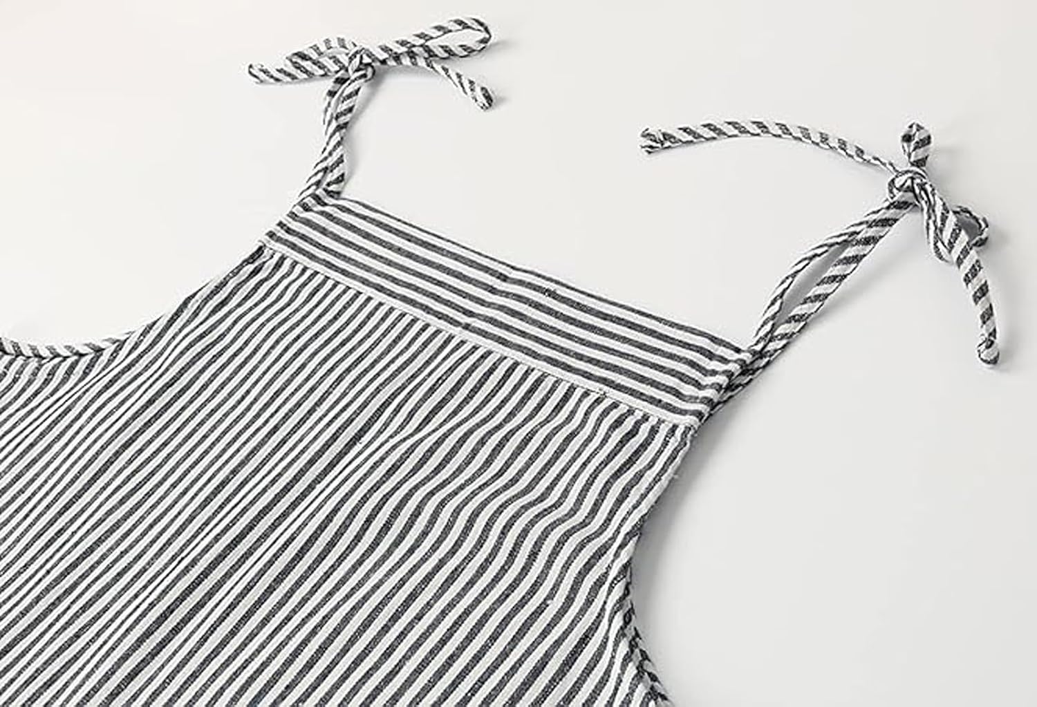 CHARTOU Women Oversized Summer Casual Stripes Cargo Jumpsuit Wide Leg Bib Overall Striped Linen Pants Dungarees Pocket