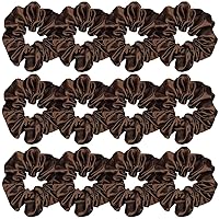 Vista 26 de Sufermoe 12 bandas elásticas para el cabello de seda satinada, color azul surtido de 4.5 pulgadas para mujeres y niñas