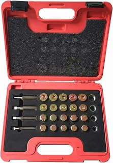 Oil Pan Thread Repair Kit, 64Pcs Oil Pan Thread Repair Kit Sump Gearbox Drain Plug Tool Set M13 M15 M17 M20