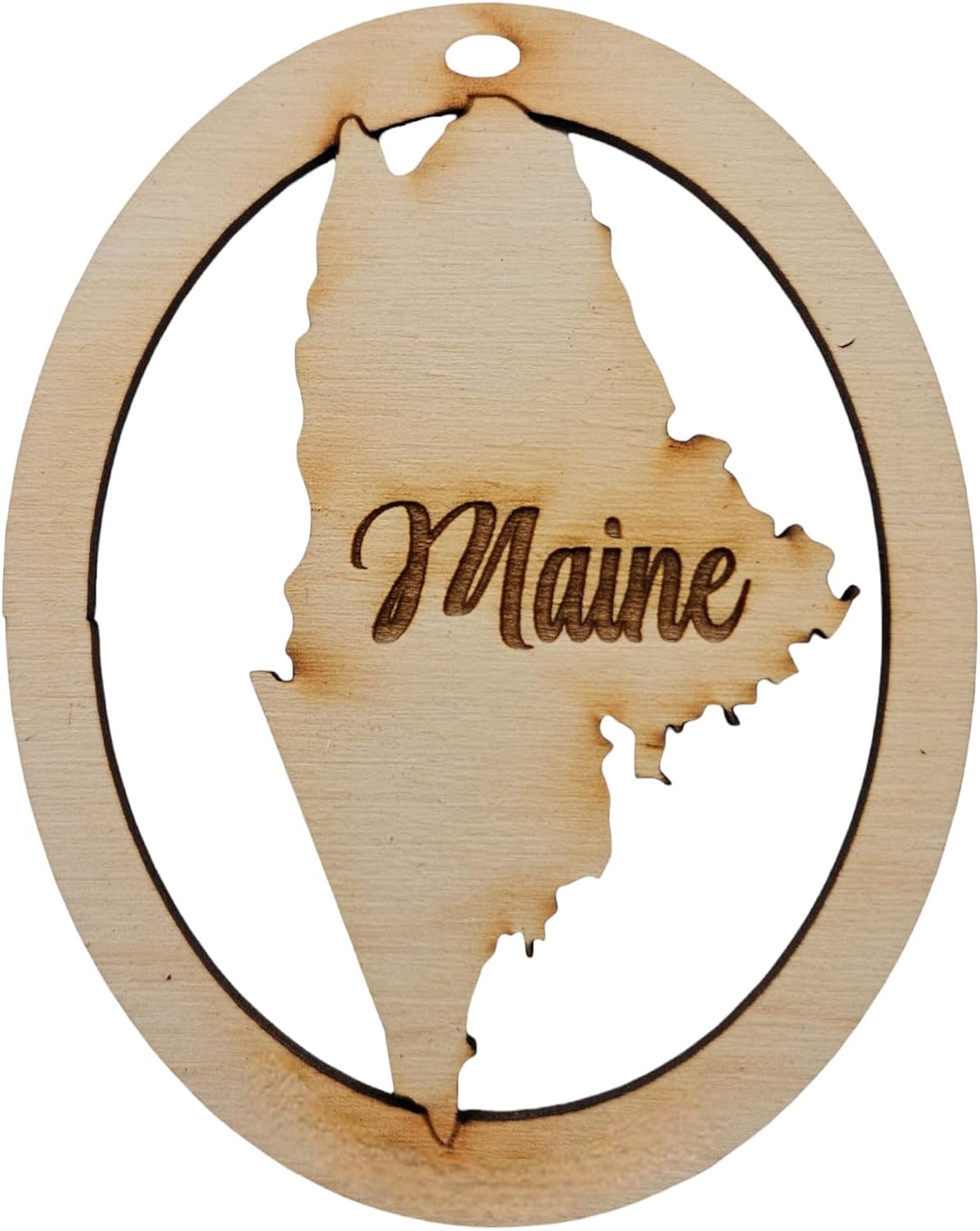 10PK Personalized Maine Ornaments for Christmas Tree, Pine Tree State Keepsakes, Decorations and Souvenirs