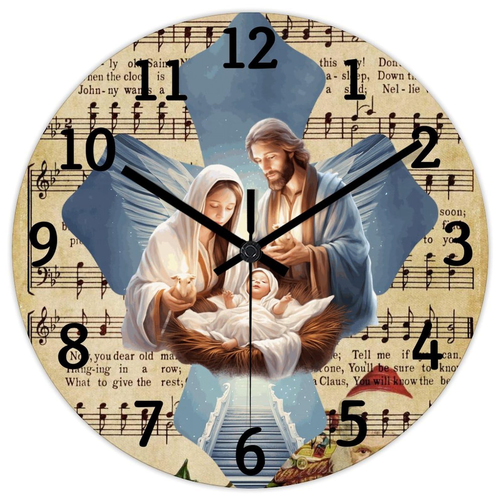 Horloge murale chrétienne silencieuse pour une ambiance zen dans votre cuisine