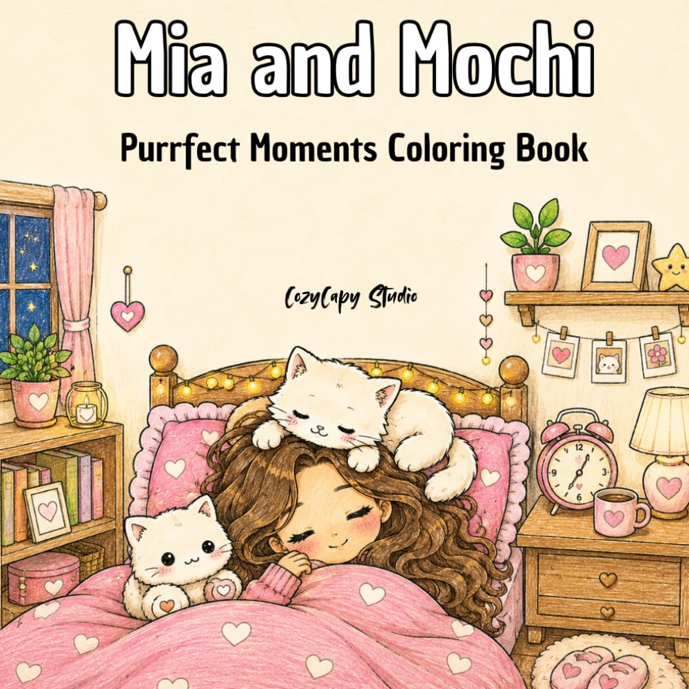 Mia and Mochi: Purrfect Moments Coloring Book
