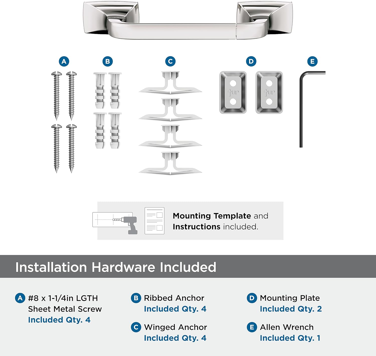 Amerock Highland Ridge Polished Nickel Pivoting Double Post Tissue Holder, BH36011PN