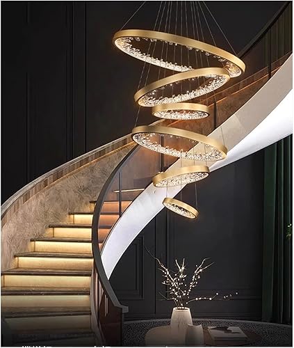 Miniatura 7 de Modern Dining Room Lamparas Decoracion Hogar Moderno Smart Pendant Lights Decoration Salon Chandeliers for(Warm White,5 Rings) Blanco