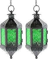 Vista 28 de Vela Lanterns Farol lámpara portavelas decorativo marroquí colgante de 11.5 pulgadas, portavelas de té para interiores y exteriores, para patio