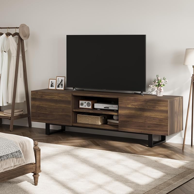 60" Industrial TV Stand with 2 Drawers for TVs Up to 65 Inch image 3