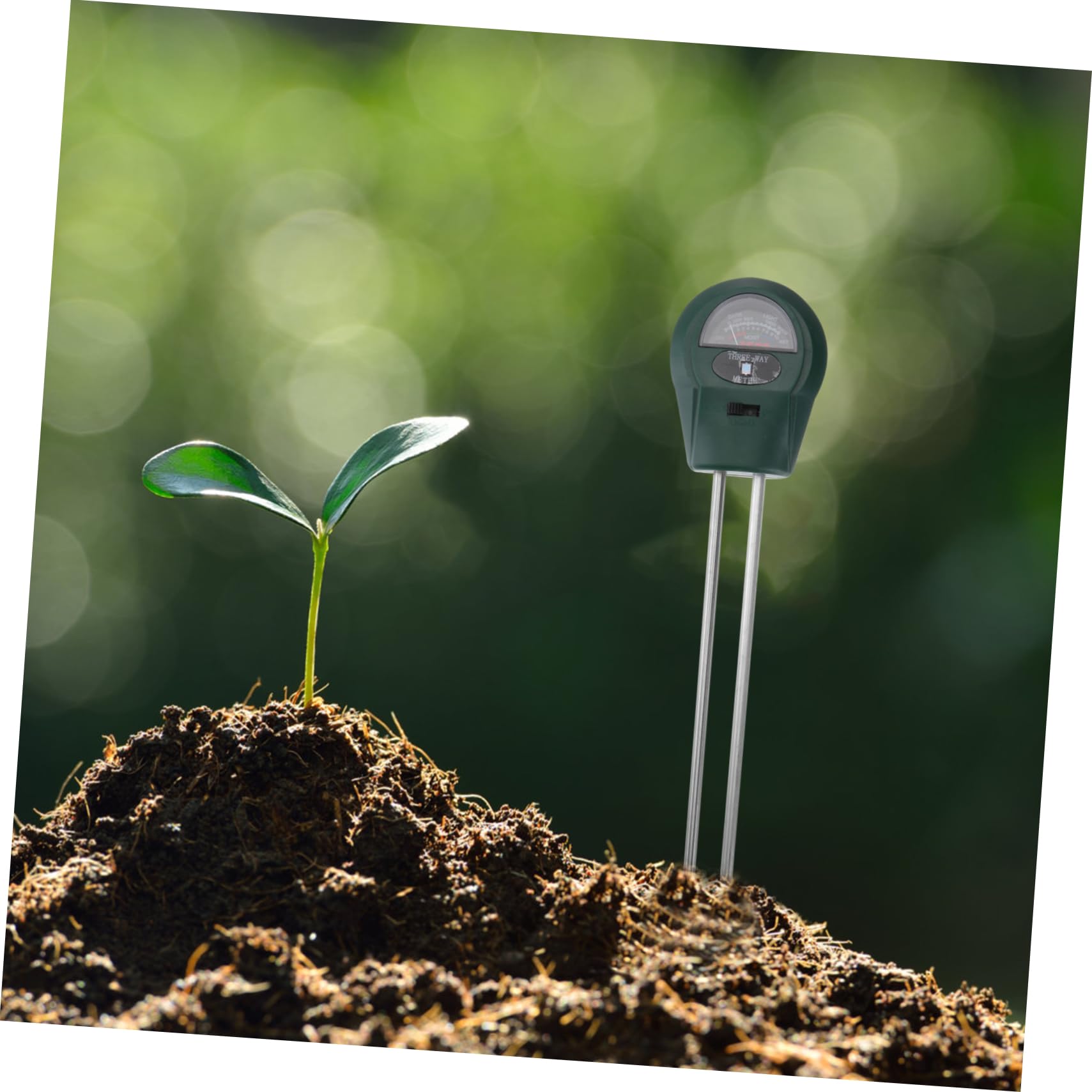 Kisangel 3 Piezas 3 1 probador de suelo Pruebas plantas sensor planta artificial kit de prueba de suelo heno prueba de humedad del suelo mini detector de suelo medidor de humedad AbS Green
