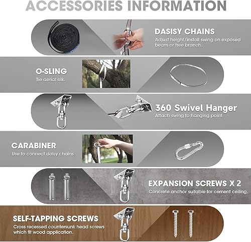Miniatura 4 de Columpio sensorial para niños con necesidades especiales (herramientas incluidas) columpio de terapia para interiores y exteriores, hamaca para