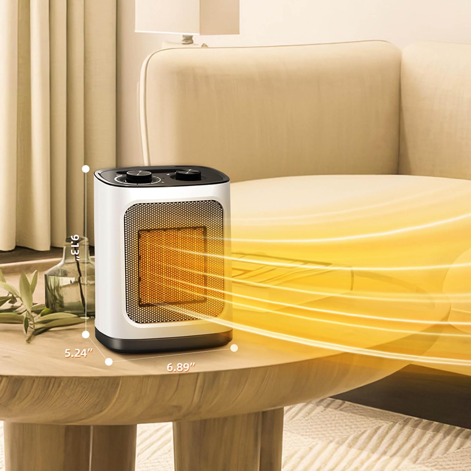 Calefactor Eléctrico Portátil Cerámico PTC 1500W