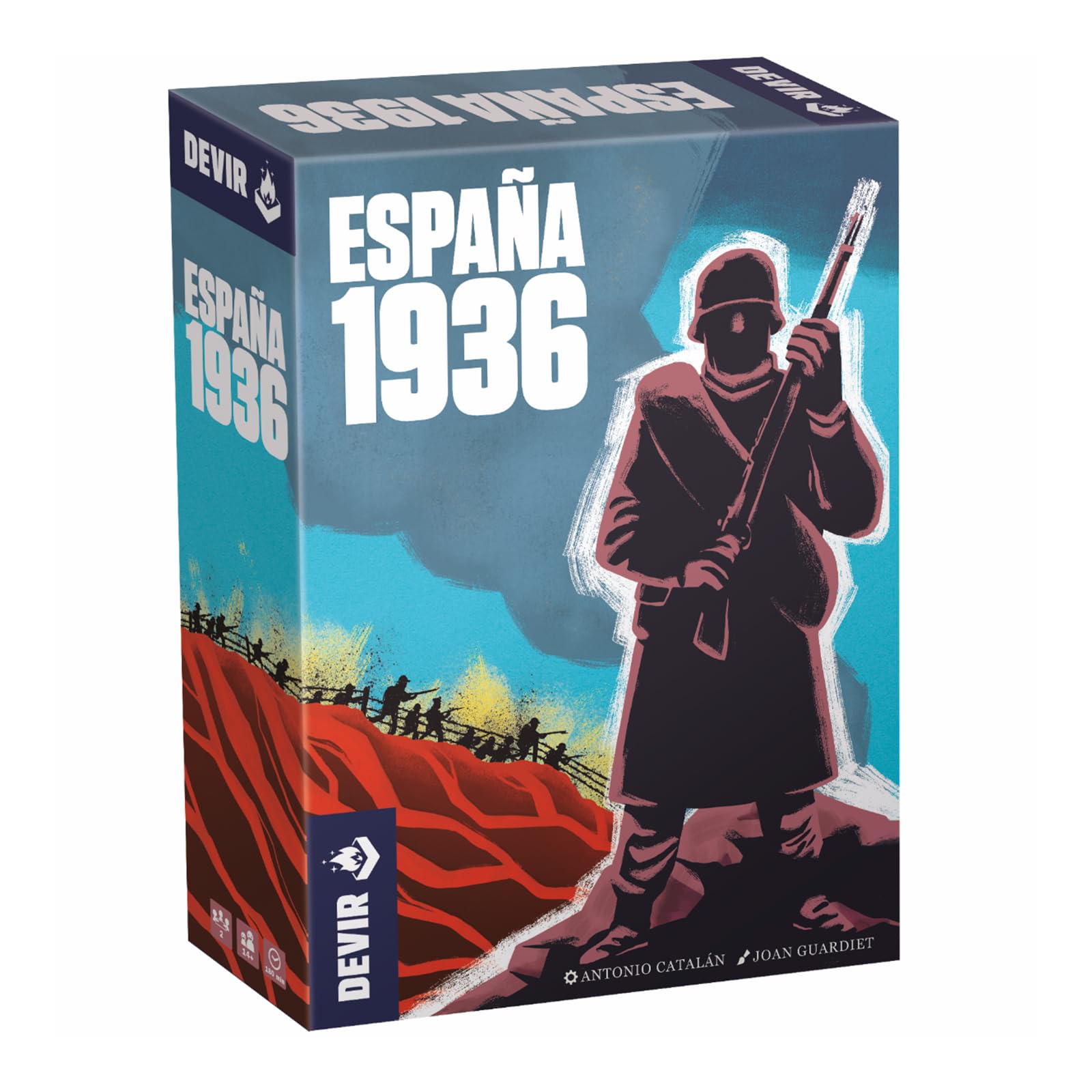 Devir - ESPAÑA 1936, Juego de Mesa, de Estrategia, para 2, Wargame, Edad +14 (BGESSE)