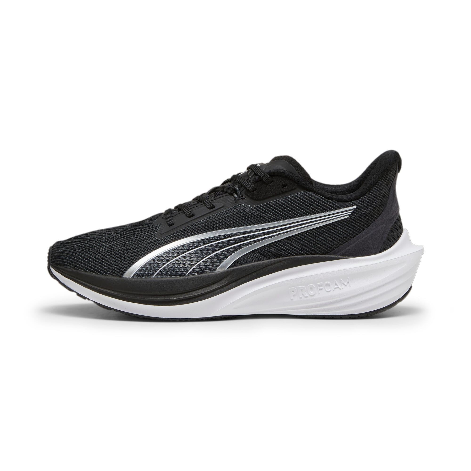 PUMA Unisex Adults Darter PRO Road Running Shoe, PUMA Black-PUMA White, 12 UK