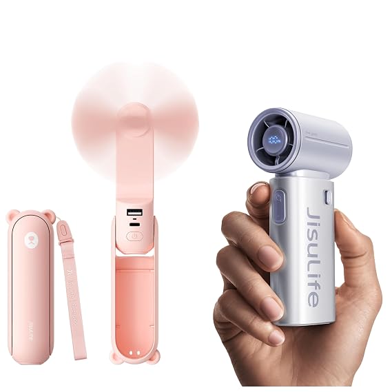 JISULIFE 3 IN 1 Mini Portable Fan & Handheld Fan 9S