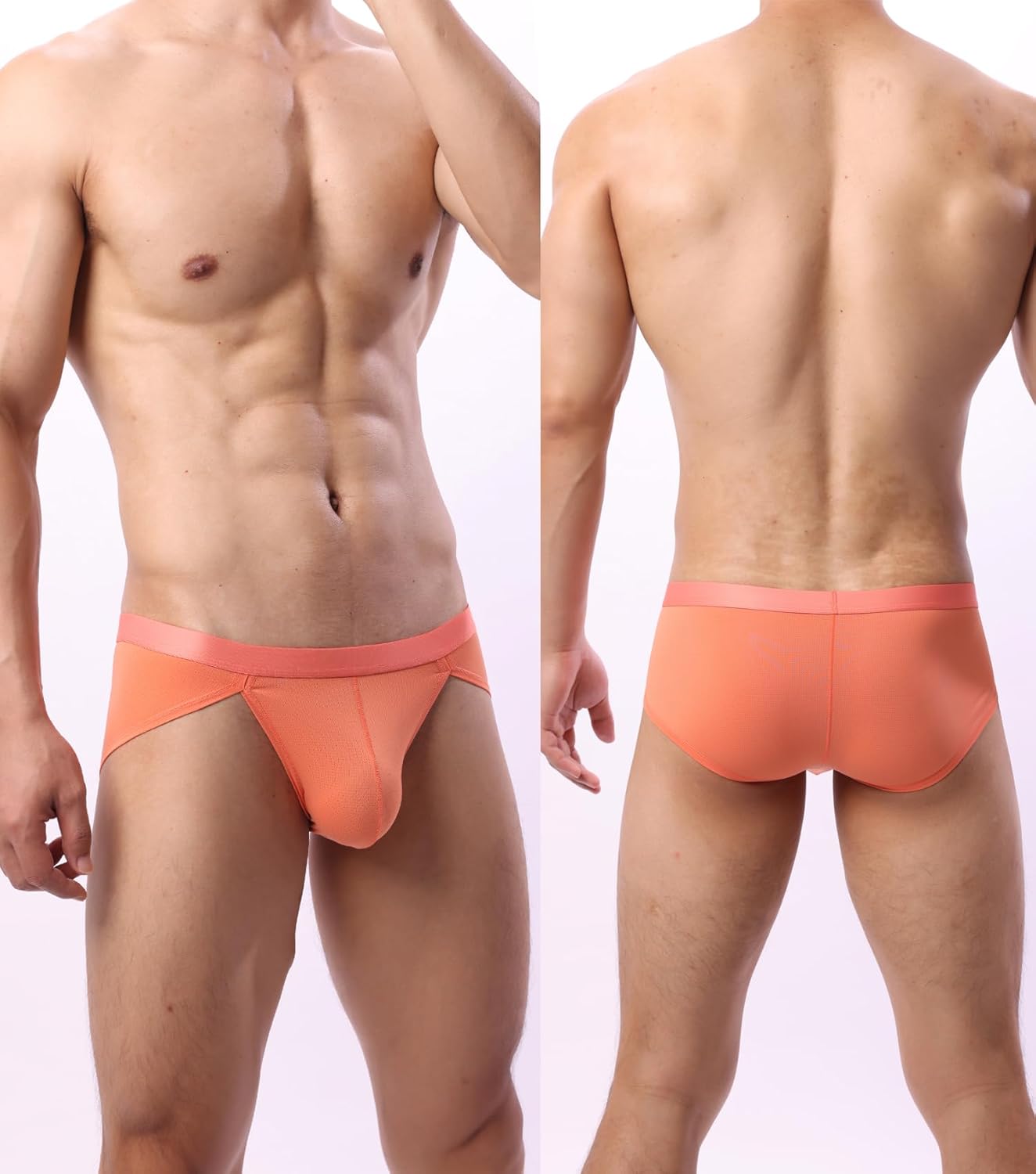 WINDAY Men's Briefs Ice Silk Mesh Low Rise Bikini Briefs and Breathable Underwear - Image 4