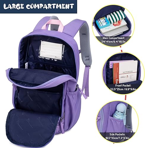 Miniatura 6 de MOUNTAINTOP Mochila infantil para niños y niñas, mochila escolar de jardín de infantes para niños y niñas, mochila ligera para niños