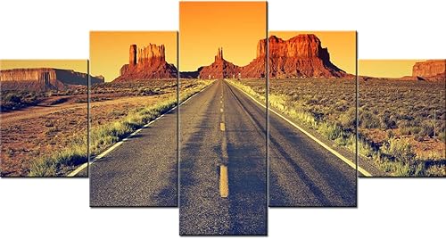 Vista 217 de Paisaje de 5 piezas pintura sobre lienzo