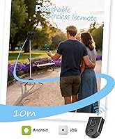 Vista 5 de Trípode de teléfono de 71 pulgadas para iPhone/Android/cámara, trípode para teléfono celular con control remoto inalámbrico, soporte extensible