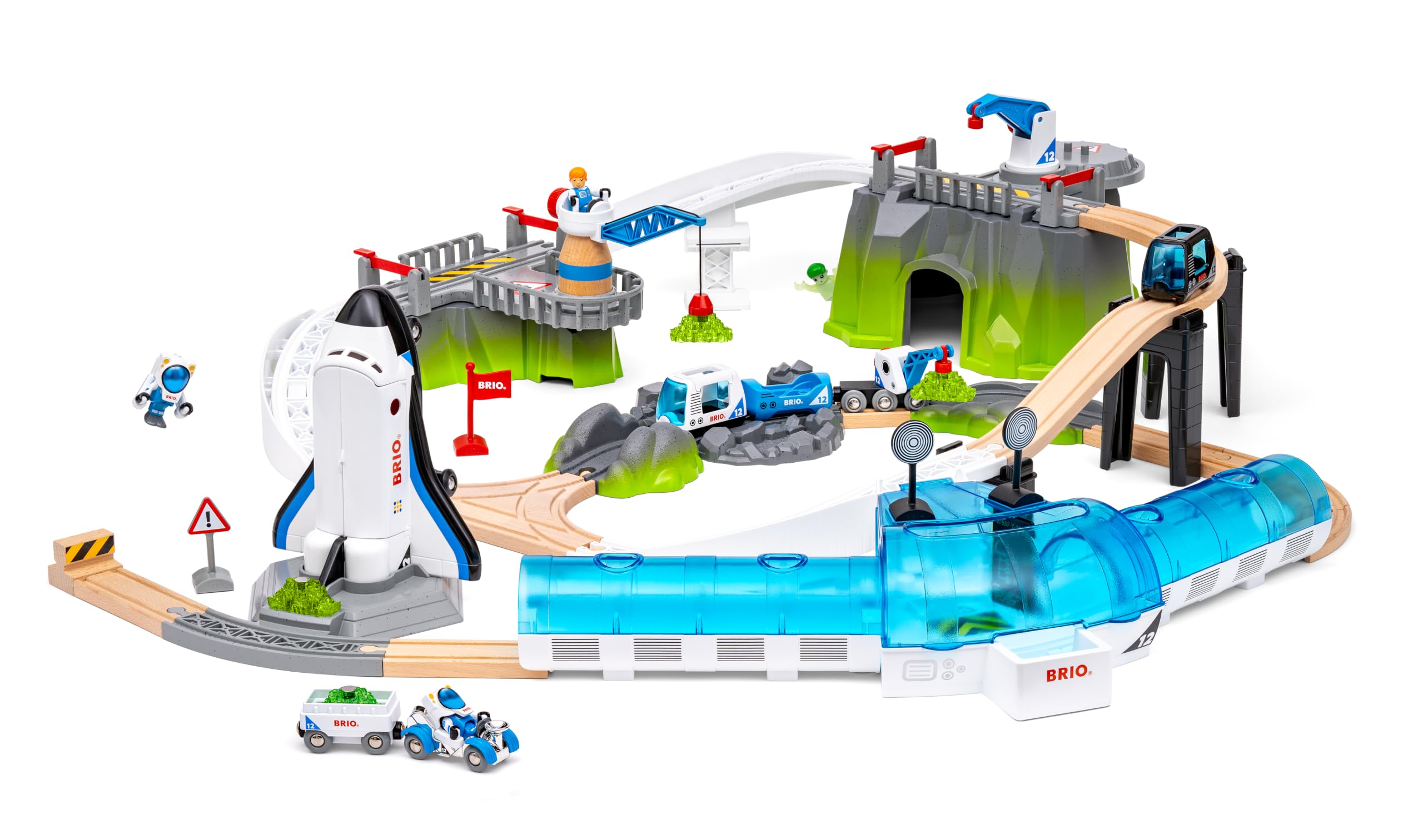 BRIO World Weltraum Deluxe Holzeisenbahnset - Spielzeug ab 3 Jahre
