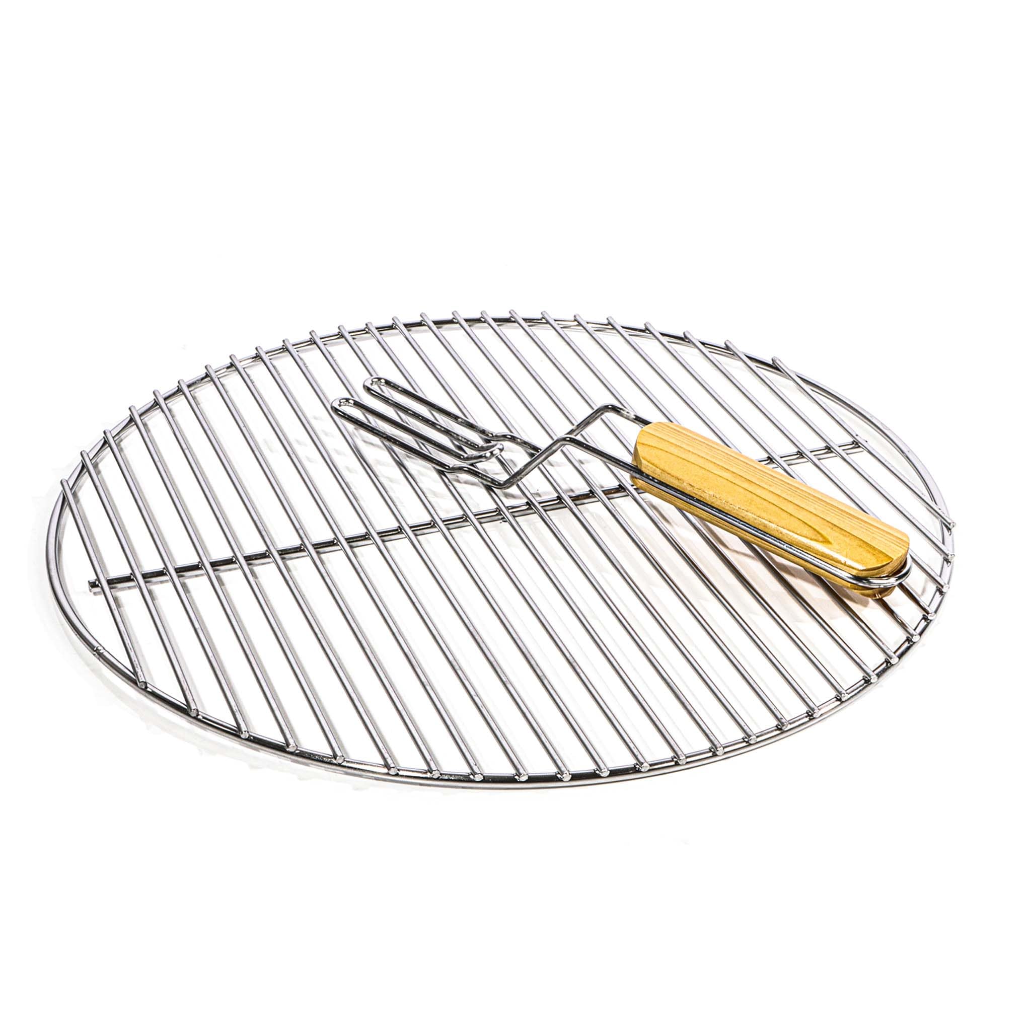 Grille Barbecue Ronde 44,5 Cm En Acier Inoxydable Maille - Pliable Multi-Usage