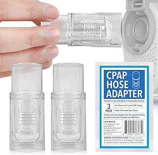 [3 Pack] Impresa Hose Adapter for ResMed AirMini CPAP Machine Fits Virtually Any CPAP Mask - Impresa Adapter for AirMini CPAP Accessories Only - Impresa Connector for ResMed AirMini Mask