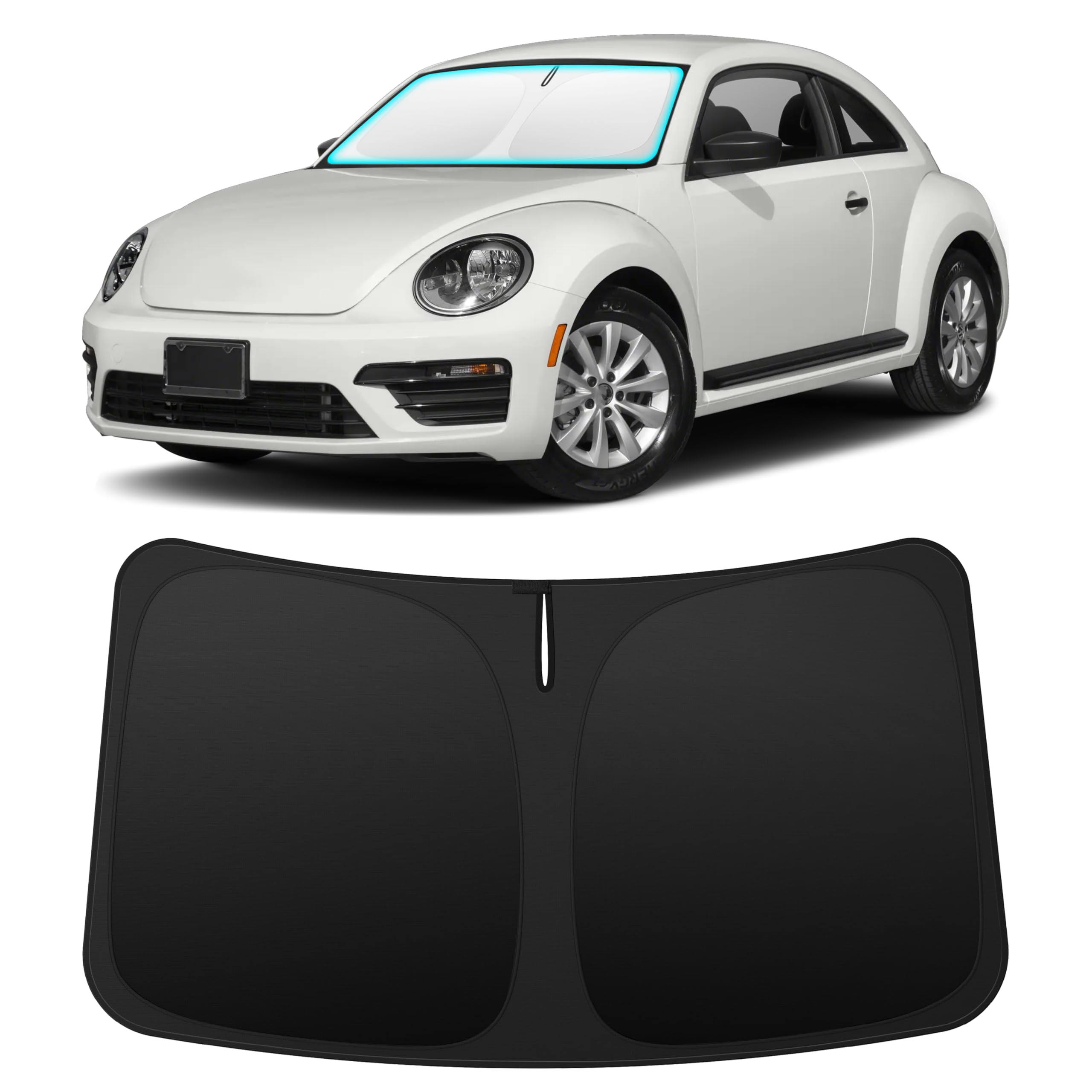 INSAUTO Custom Fit Windshield Sun Shade for Volkswagen/VW Beetle 2012-2019