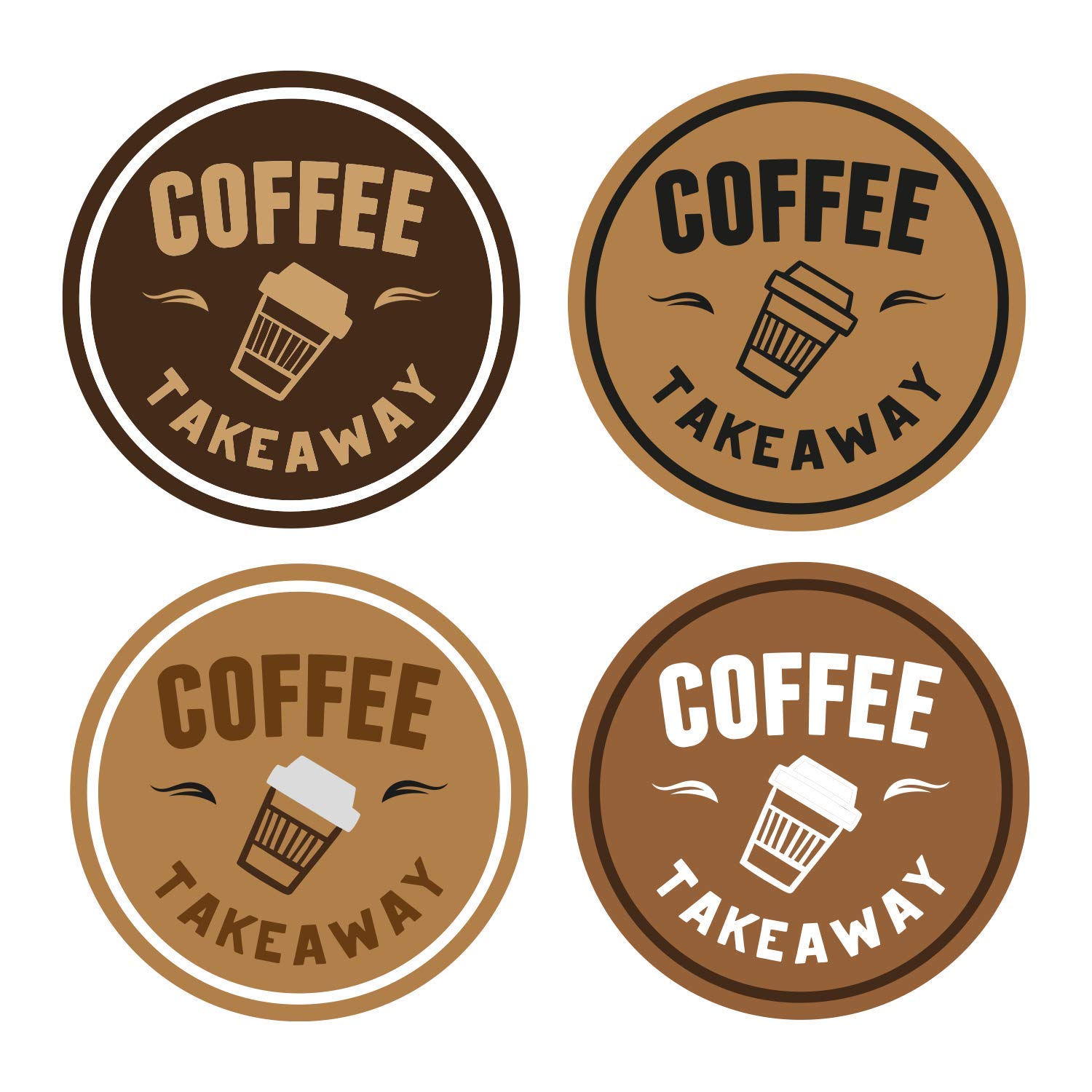 Foliado® Coffee 2 Go Aufkleber - Digitaldruck Folie Für Schaufenster & Türen