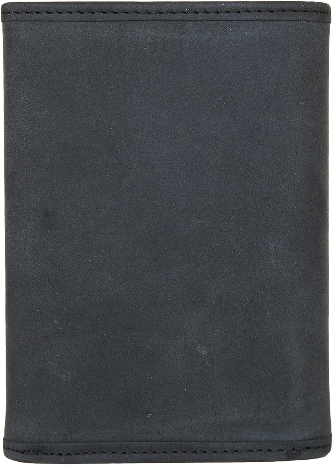 Lucky Brand American Flag Embossed Leather Trifold Wallet for Men with RFID Blocking, Black