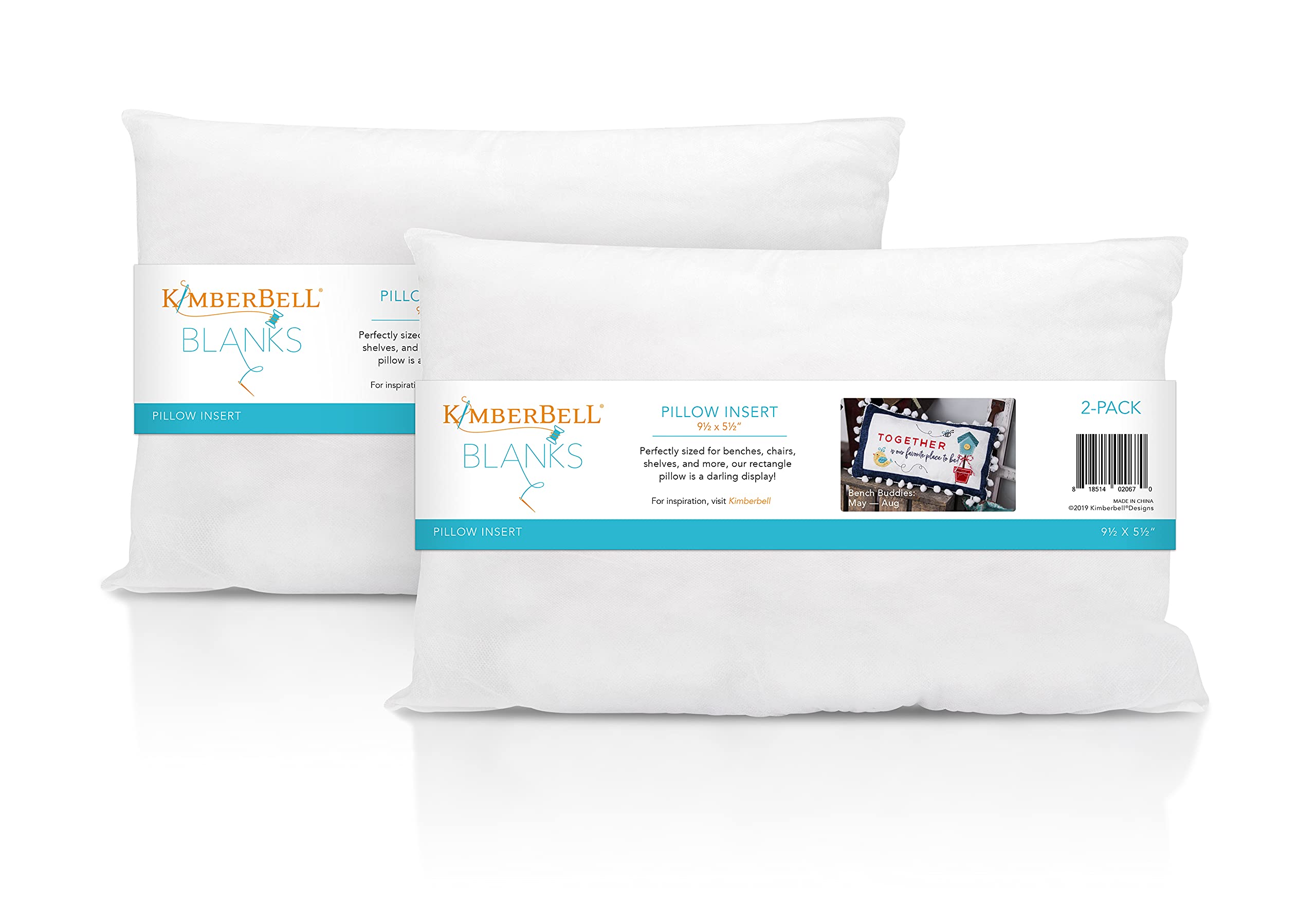 Kimberbell Pillow Forms - 2 Pack: 5.5" x 9.5"