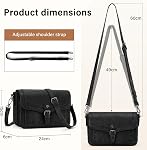 RAINSMORE Crossbody Bags for Women Retro Leather Crossbody Purses with Adjustable Strap Ladies Shoulder Bag for Work Shopping