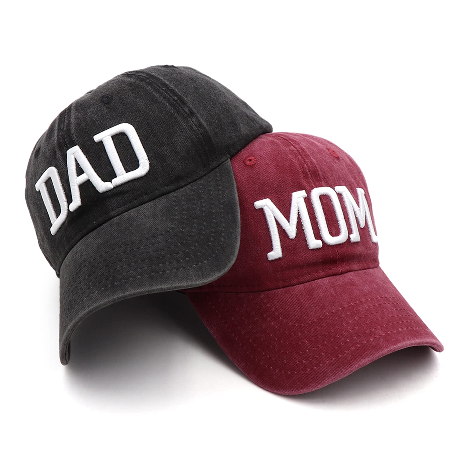 MYAXOYMom and Dad Hats for New Parents Trucker Hat Adjustable Unisex Cap for Men Women Baseball Caps Birthday Gift for Couples