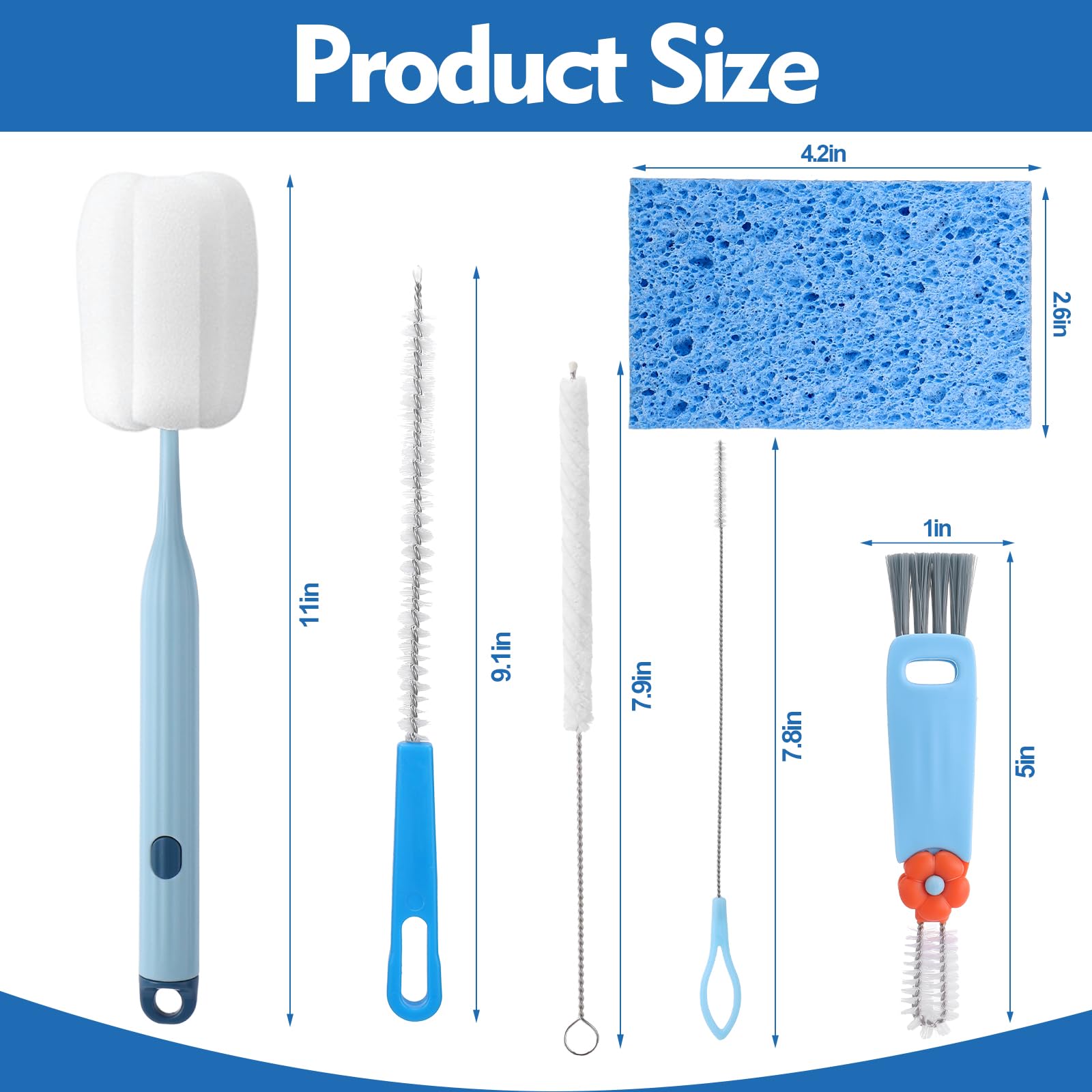 Palksky Kit de nettoyage pour machine à crème glacée, lot de 6 brosses pour machine à crème glacée Ninja Creami