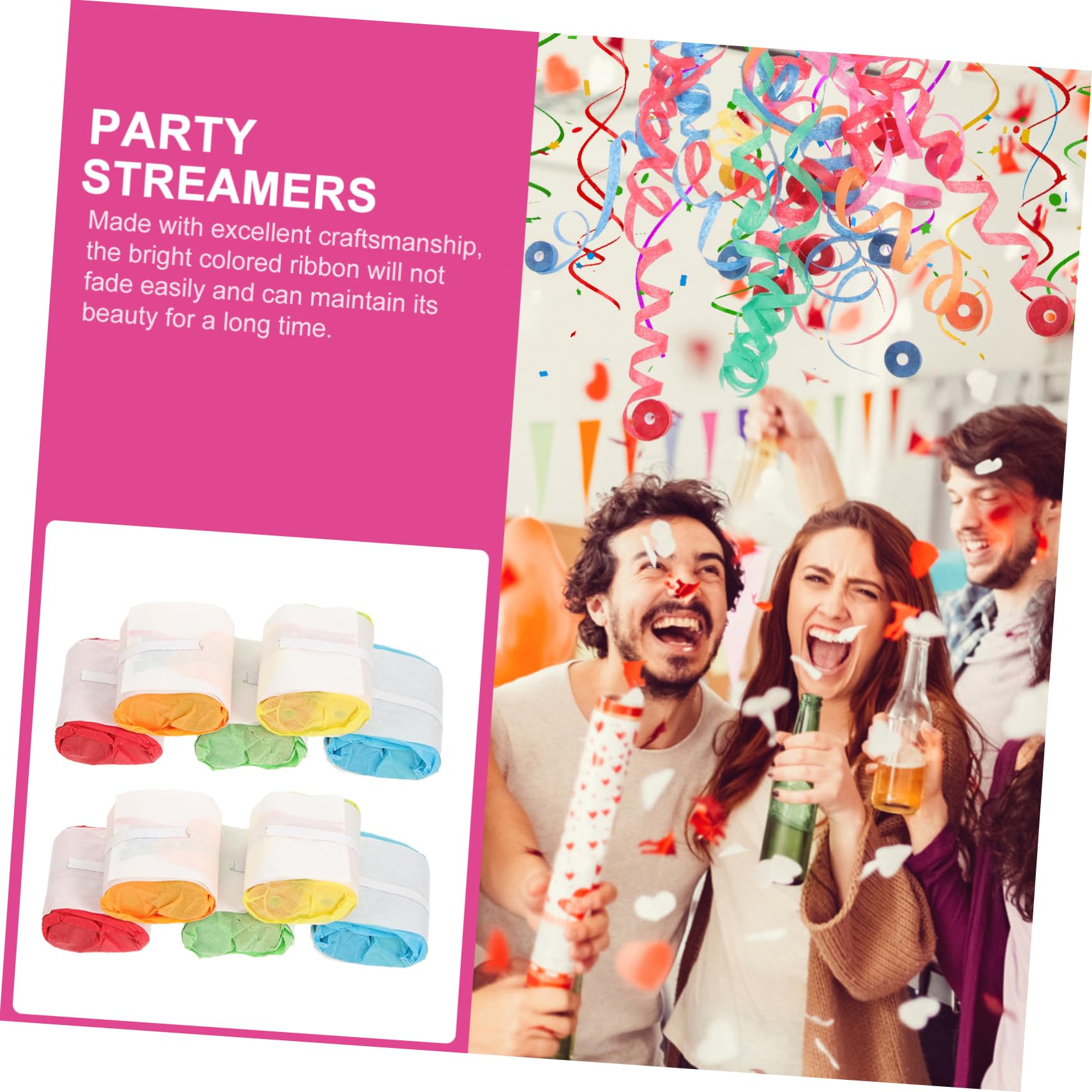 Cabilock 50 Stück Handwerfende Bänder Konfetti-luftschlangen Handwurf-luftschlangen Für Das Festival Luftschlangen Für Hochzeitsüberwürfe Ostern Konfetti Kein Partystreamer Colorful Papier