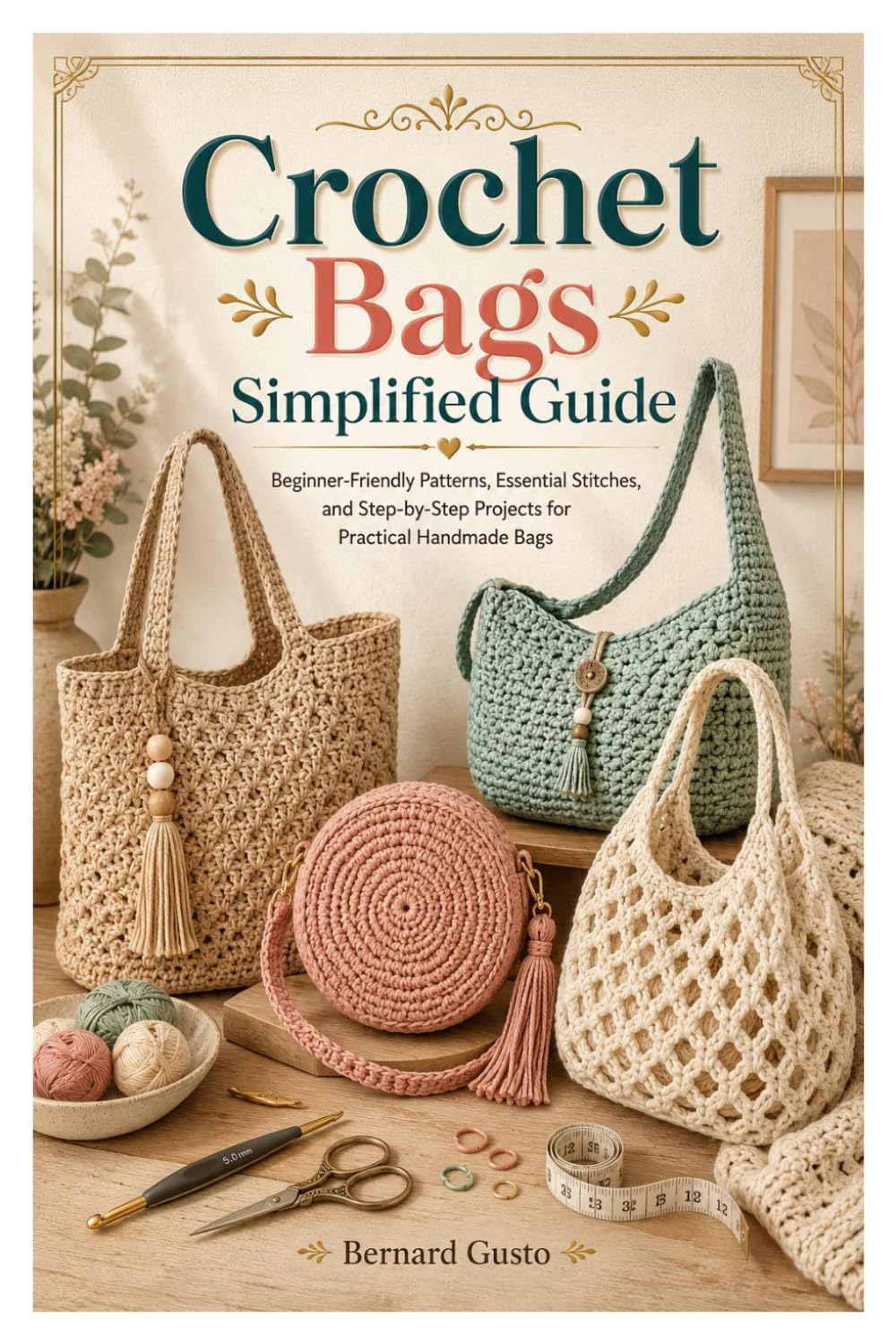 Crochet Bags Simplified Guide: Beginner-Friendly Patterns, Essential Stitches, and Step-by-Step Projects for Practical Handmade Bags
