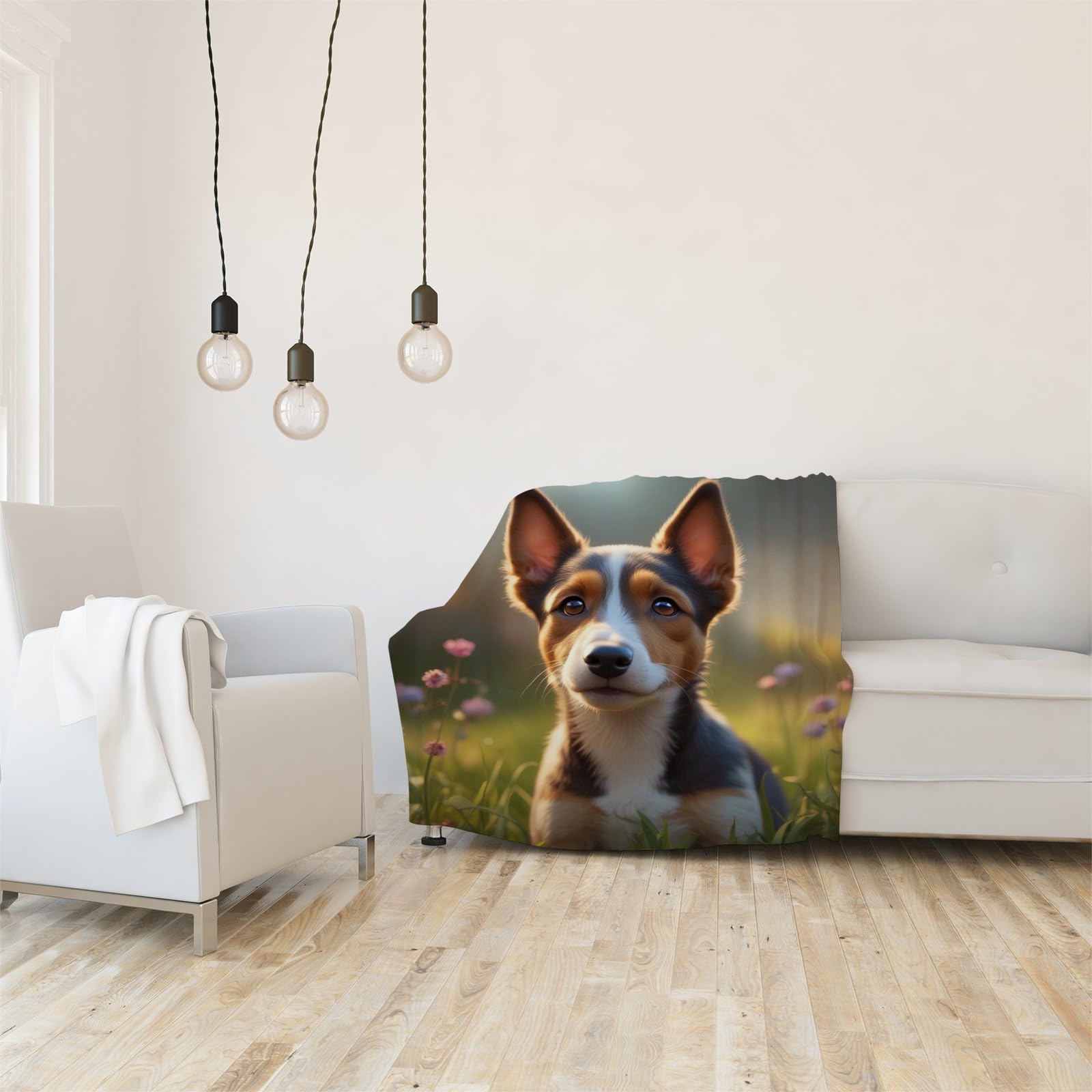 Kwiat koc Corgi koc na łóżko pojedyncze ciepłe miękkie koce na sofę puszyste flanelowe 180 x 200 cm na wszystkie pory roku