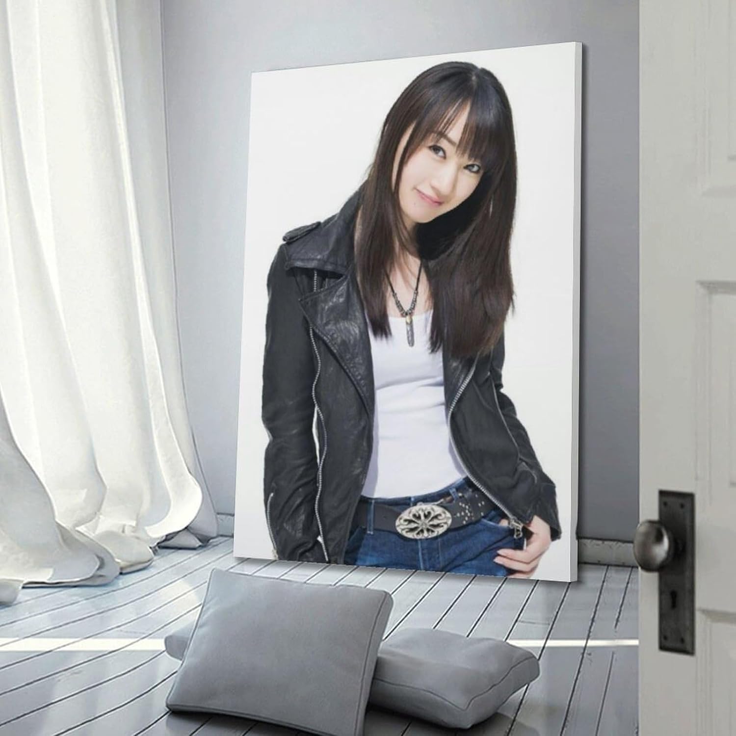 水樹奈々スーパースター キャンバス 壁アートホーム バスルーム 寝室 オフィス装飾 プリント芸術作品 インテリア20x30inch(